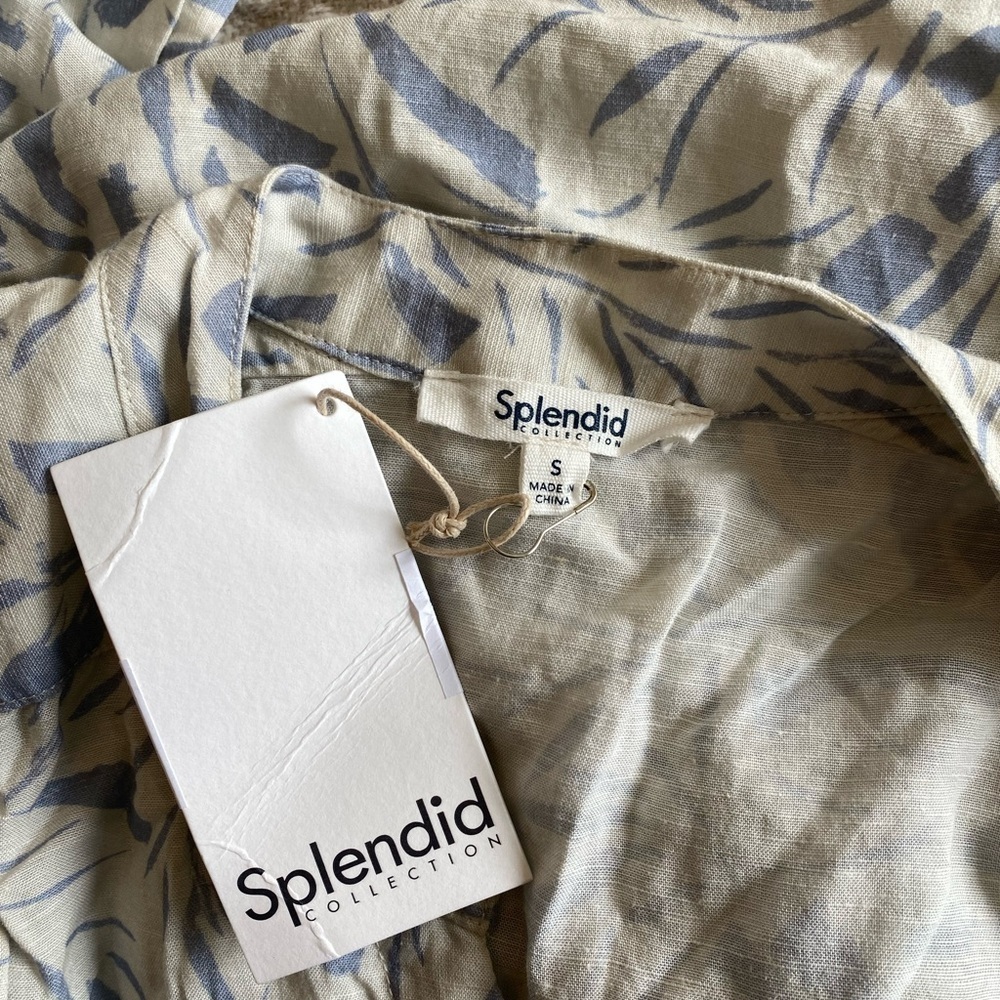 NWT Splendid Linen Button Down Oversized Camp Shi… - image 7